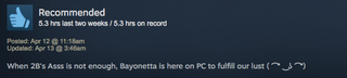 Illustration for article titled Bayonetta, As Told By Steam Reviews
